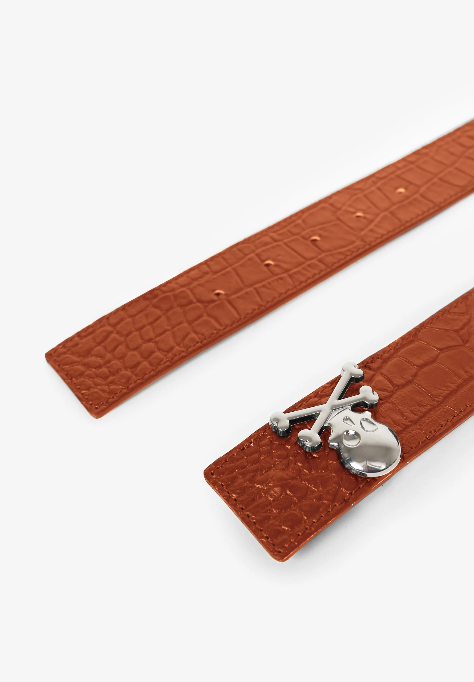 LEATHER BELT WITH METAL SKULL - Image 3