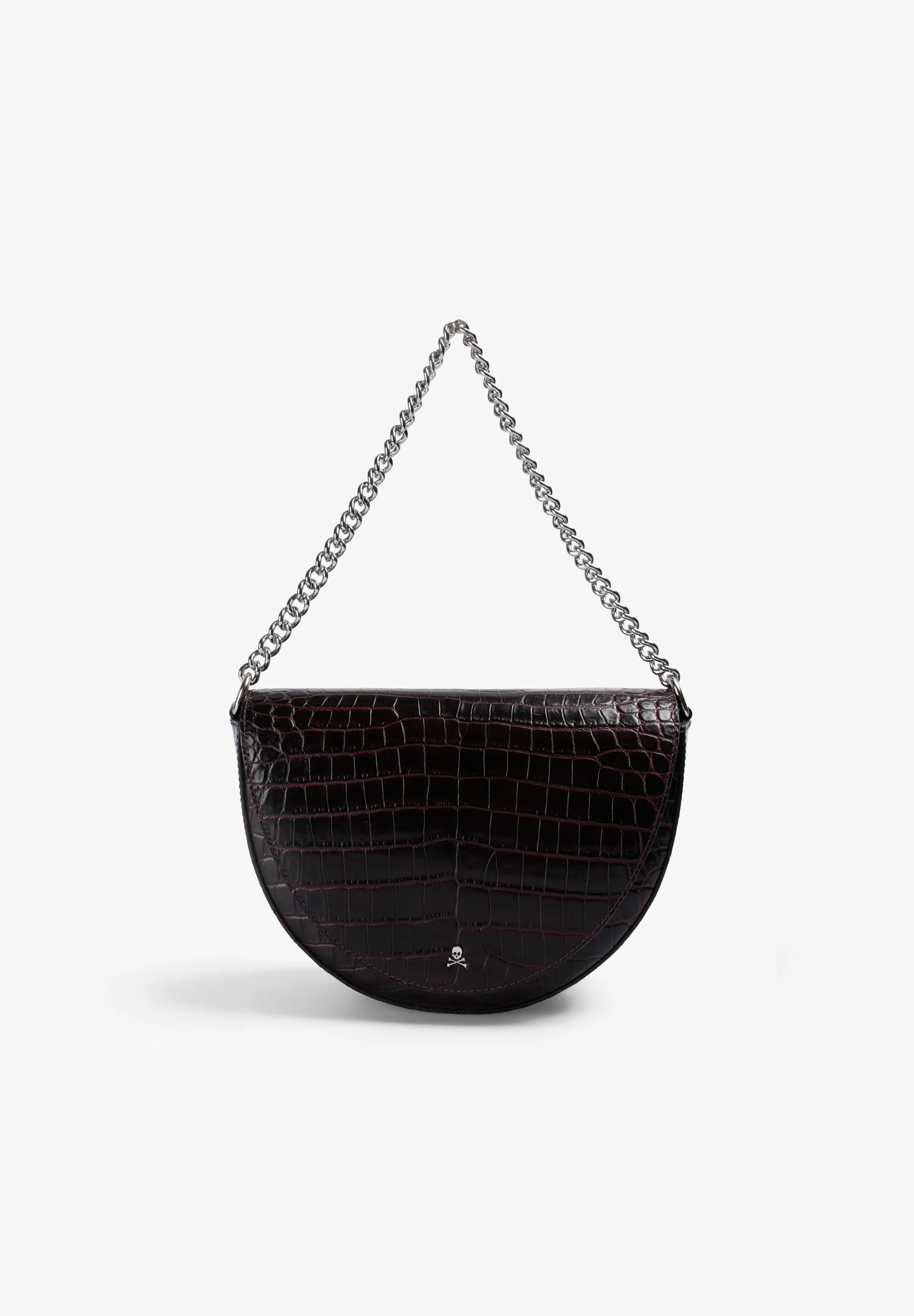 EMBOSSED LEATHER BAG WITH CHAIN - Image 5